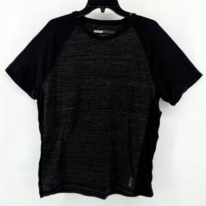 Aeropostale Mens T-Shirt XL Black Gray Raglan Stretch Casual Athletic Tee Street